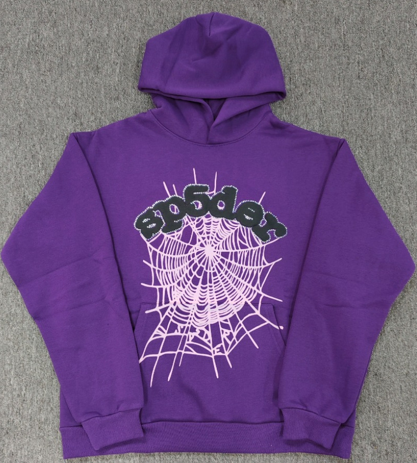 海外原版重磅450G加厚糕绒卫衣连帽衫男发泡印蜘蛛Sp5der hoodies 92