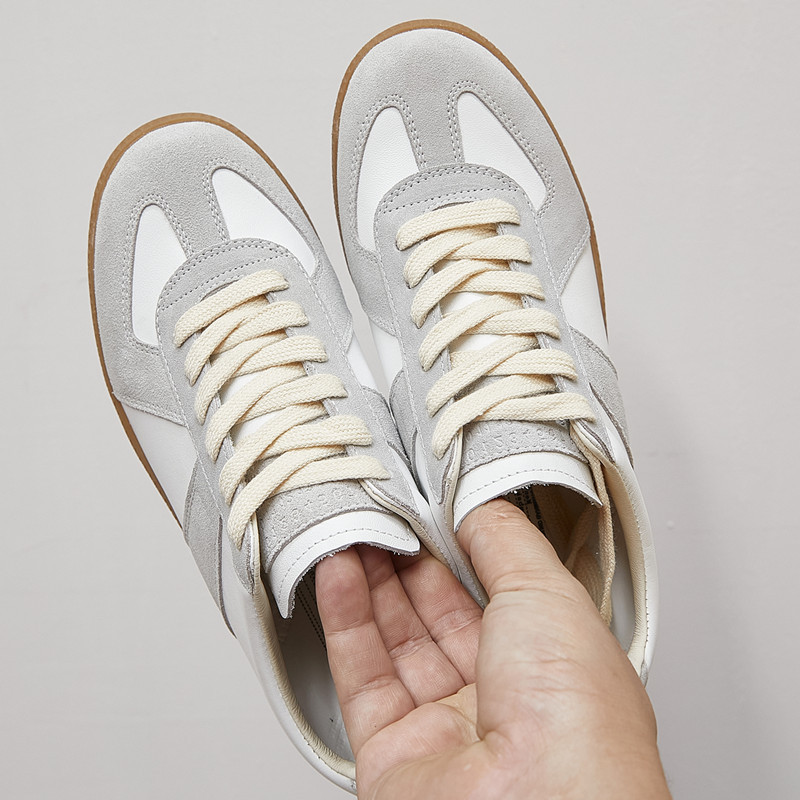 马吉拉M6德训鞋女真皮小白鞋百搭休闲板鞋情侣平底复古阿甘运动鞋 2