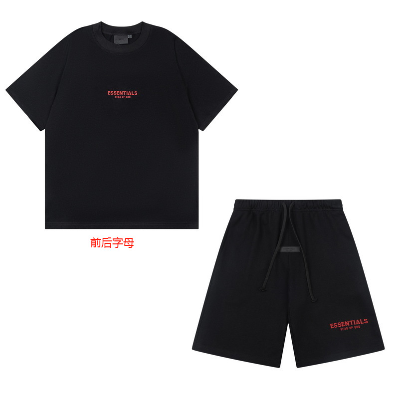 跨境美式FOG新款黑色字母ESSENTIAL套头连帽卫衣男女加绒高街帽衫 7