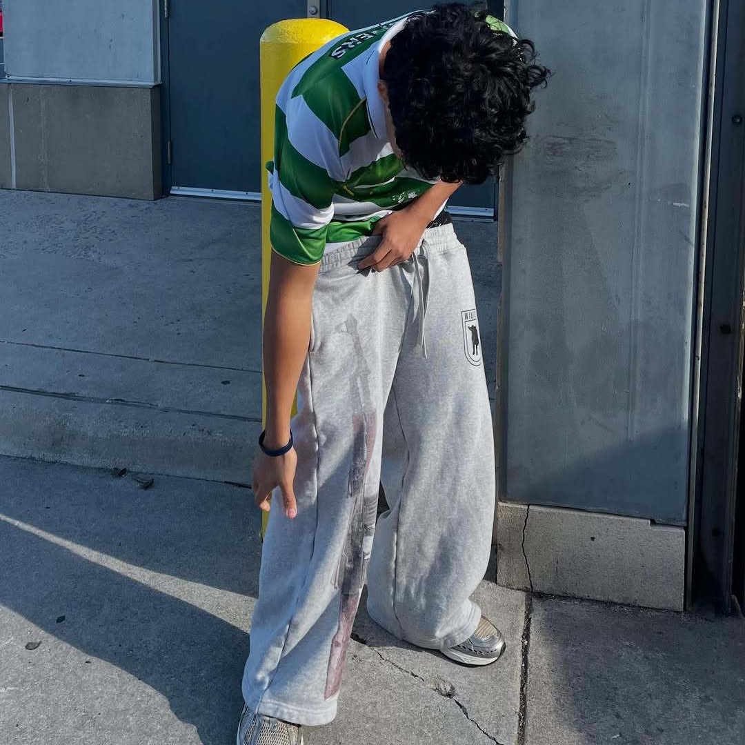 y2k高街欧美跨境ins双腰印花刺绣街头折叠裤头卫衣裤休闲直筒长裤 4