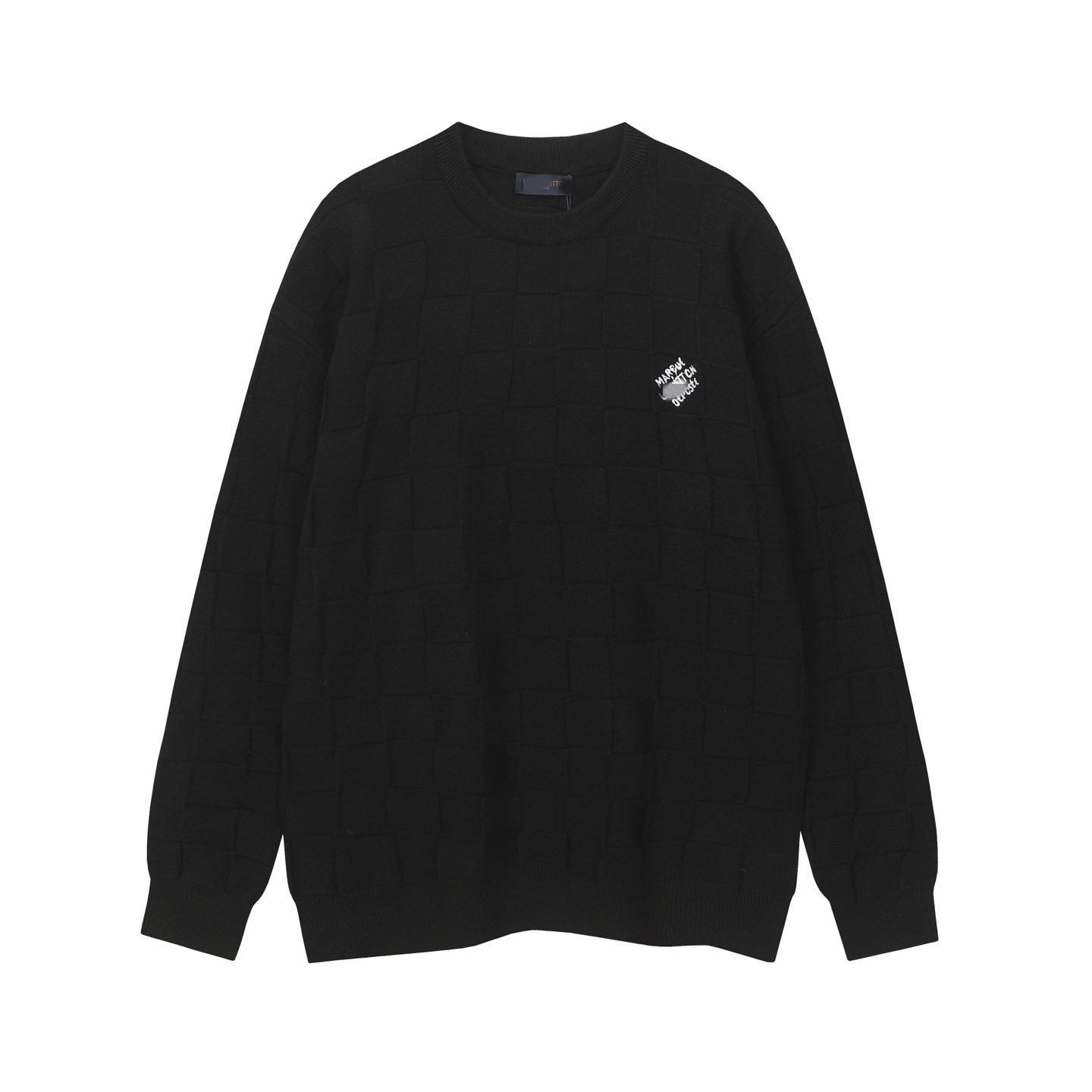 跨境25ss高品质正确版款针织提花圆领毛衣.男女套头时尚上衣长袖 2