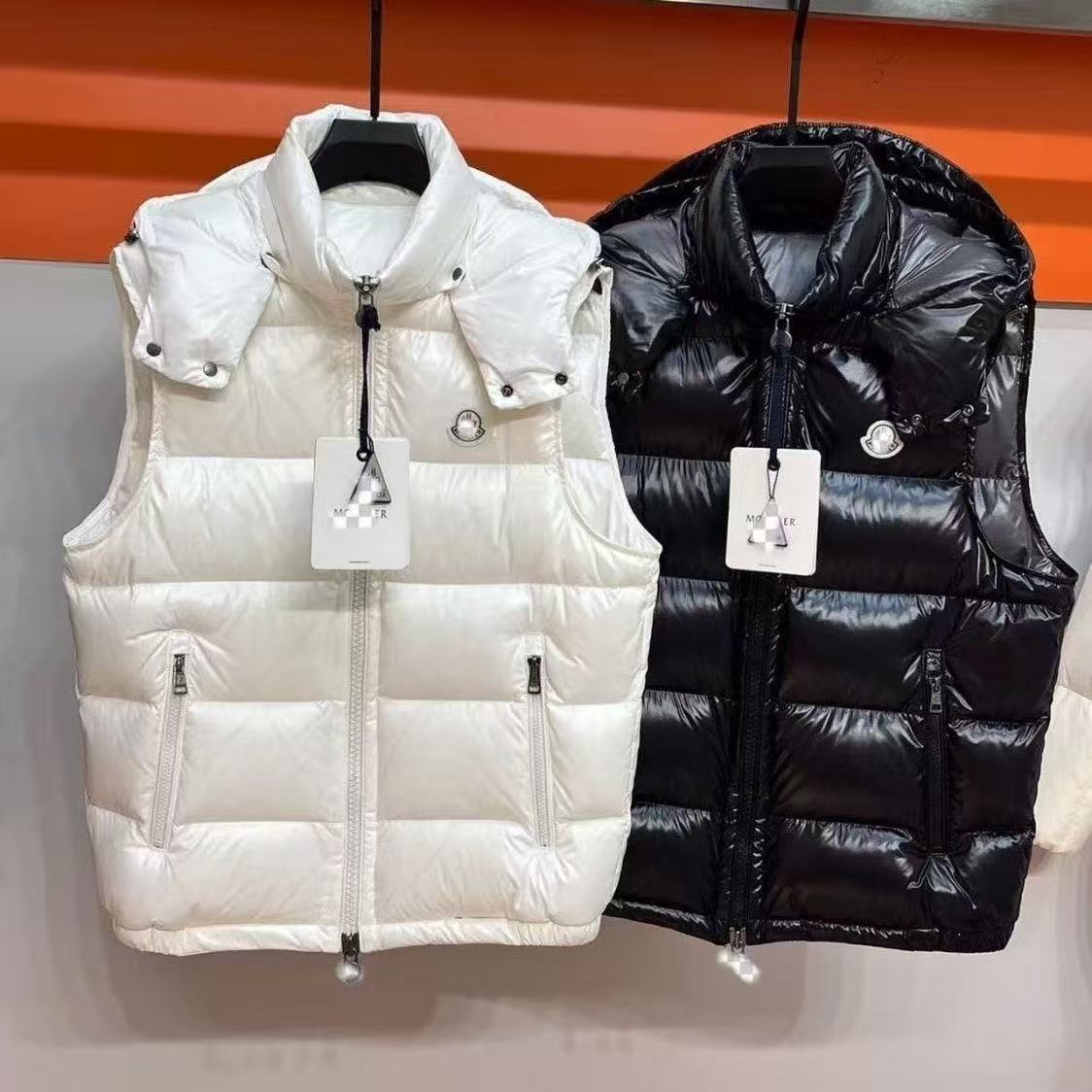 蒙家同款彩条NFC棉服跨境棉衣可拆卸连帽马甲男女情侣背心冬季 2
