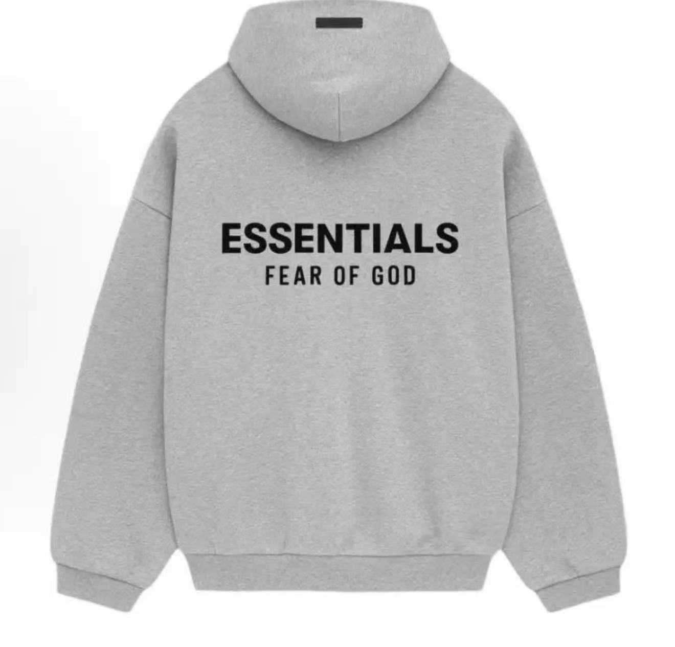 Essentials FW24 HolidayCore系列连帽简约舒适加绒字母套头卫衣 5