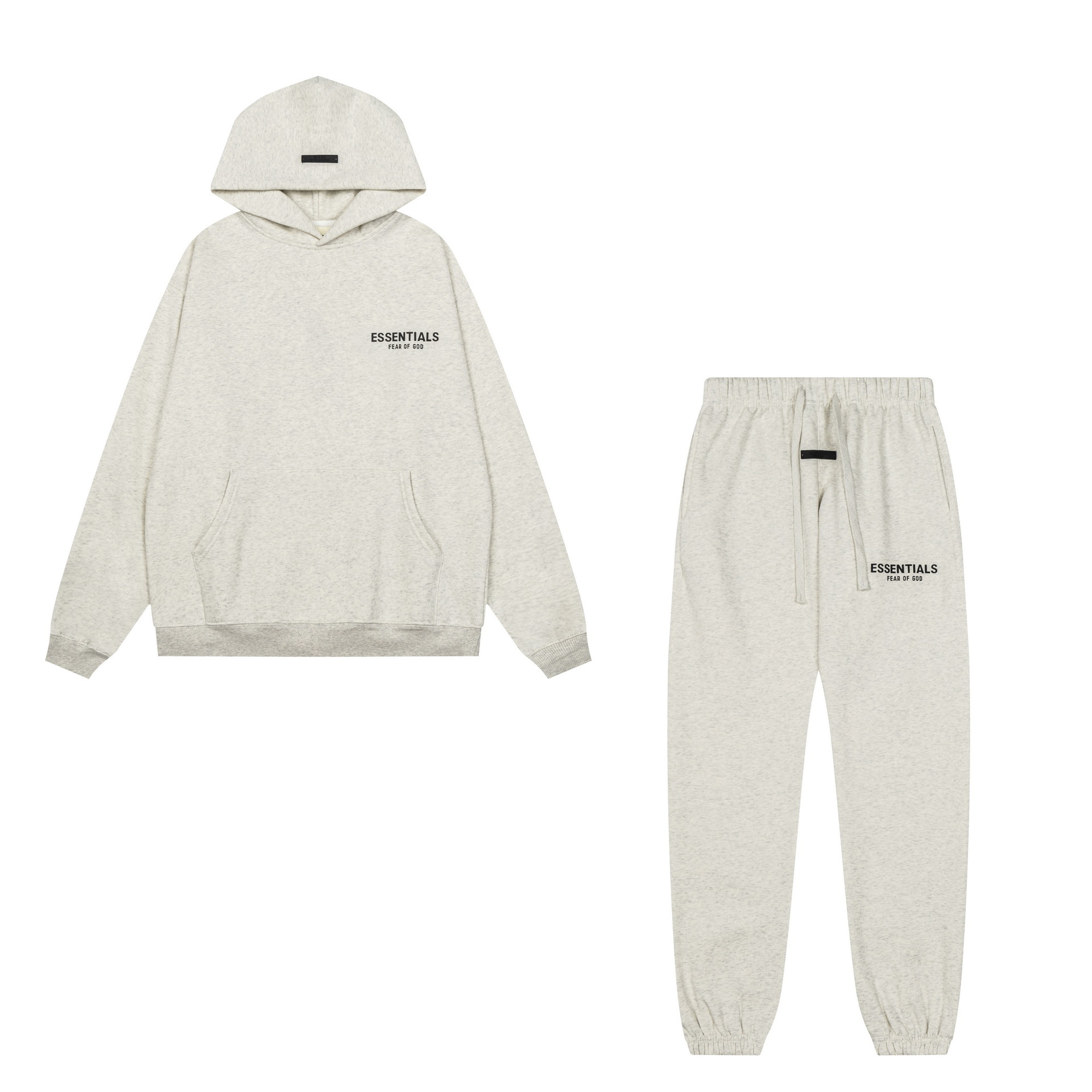 新款FEAR OF GOD ESSENTIALS植绒字母男女休闲宽松加绒连帽卫衣潮 33