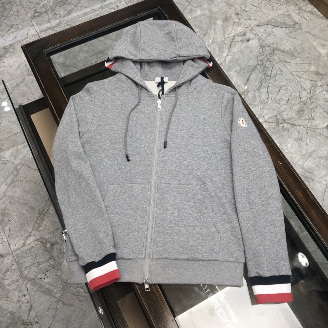 跨境外贸原标蒙口淼男士连帽衫卫衣开衫拉链刺绣长袖潮牌卫衣男 3