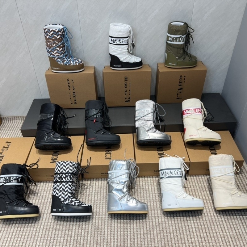 高定25ss秋冬新款月亮靴雪地靴系列内增高防滑保暖丑萌滑雪鞋短靴 3