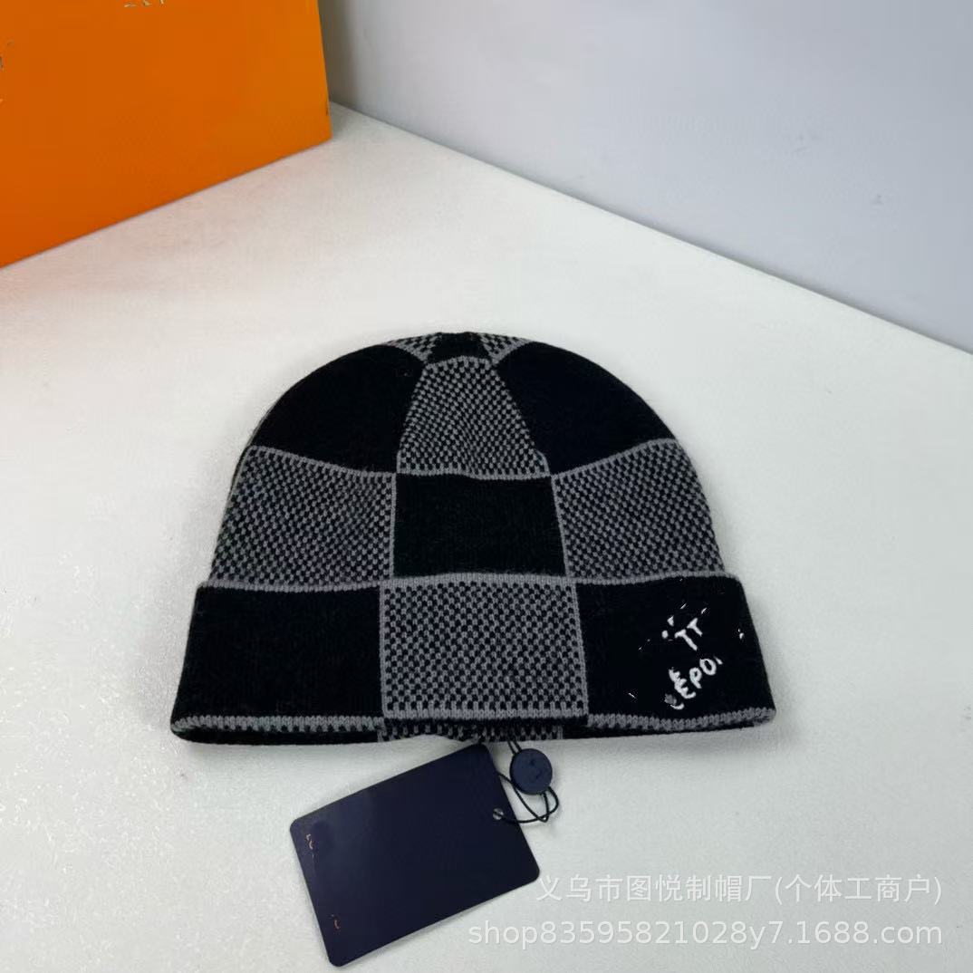 欧美新款热销刺绣字母针织帽休闲百搭简约时尚秋冬保暖户外防寒帽 6