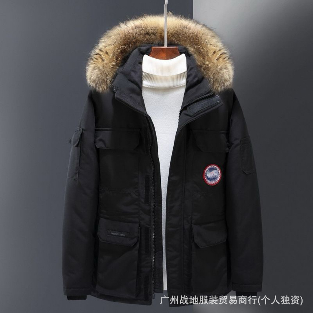 黑色羽绒服带袋子