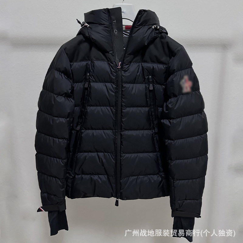 跨境高版本外贸M玛雅黑色经典羽绒服白鸭绒舒适保暖防寒连帽外套 74