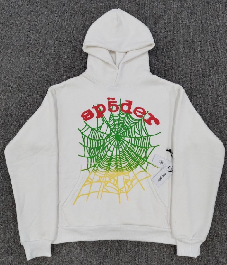 海外原版重磅450G加厚糕绒卫衣连帽衫男发泡印蜘蛛Sp5der hoodies 6