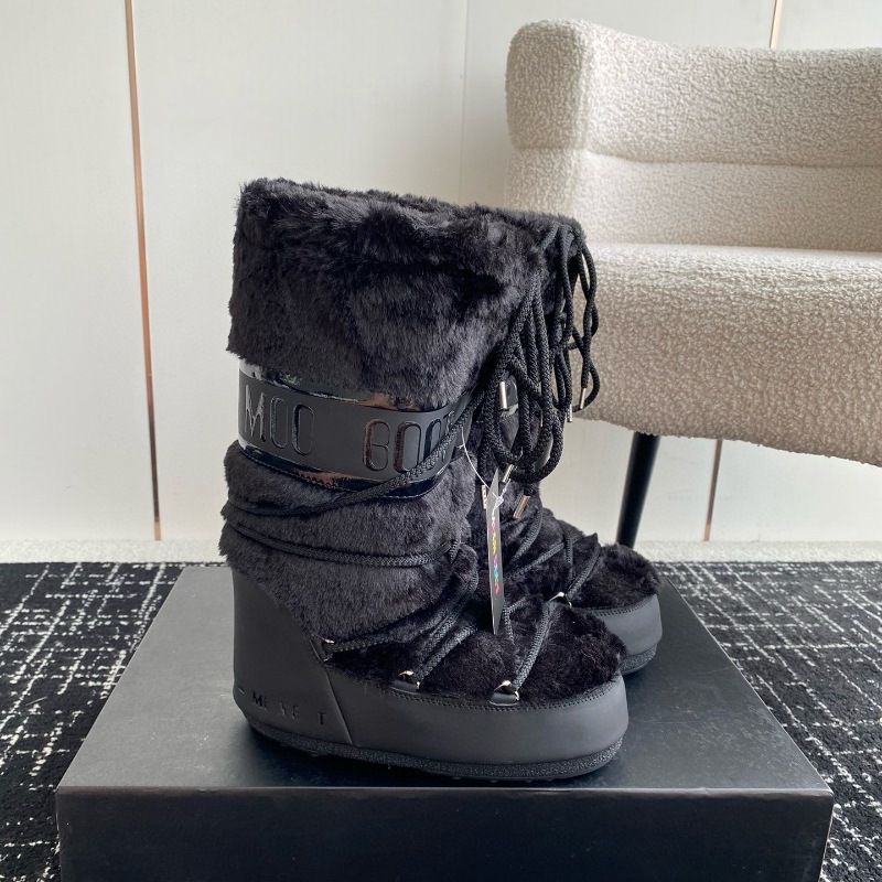 高定25ss秋冬新款月亮靴雪地靴系列内增高防滑保暖丑萌滑雪鞋短靴 69
