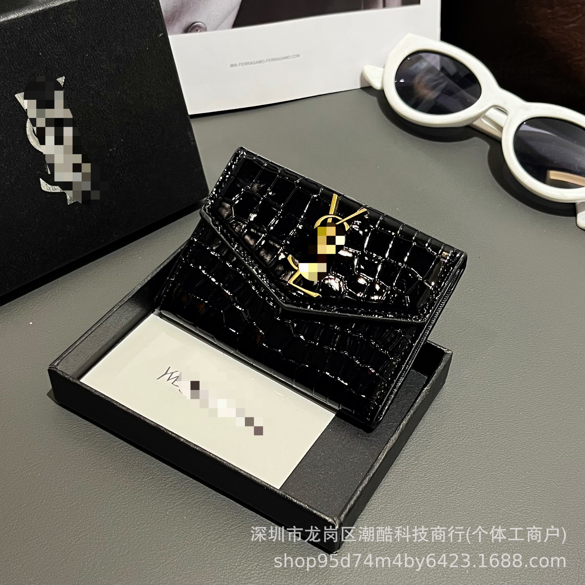 鳄鱼风琴包古铜色YS