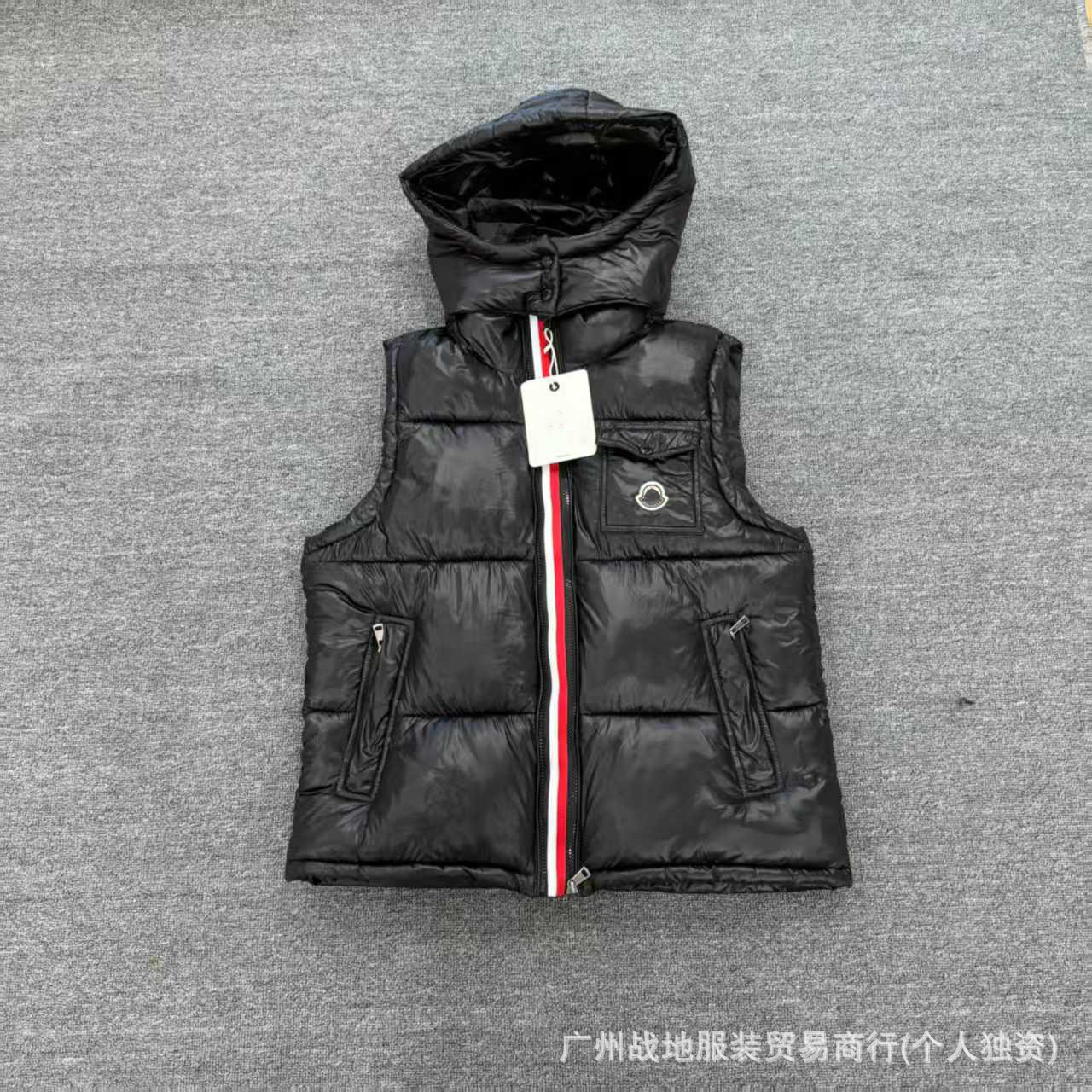 跨境高版本外贸M玛雅黑色经典羽绒服白鸭绒舒适保暖防寒连帽外套 58