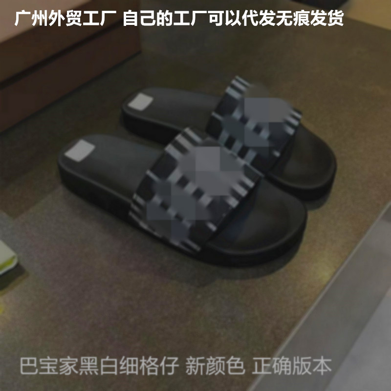 棱格纹印花方块拖鞋2025夏季跨境柬埔寨金边越南尼日利亚slippers 12