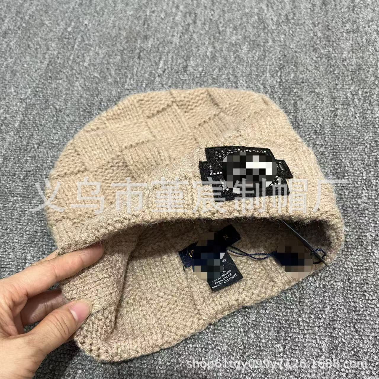 欧美跨境时尚图案针织帽韩版休闲百搭简约秋冬保暖户外防寒毛线帽 8