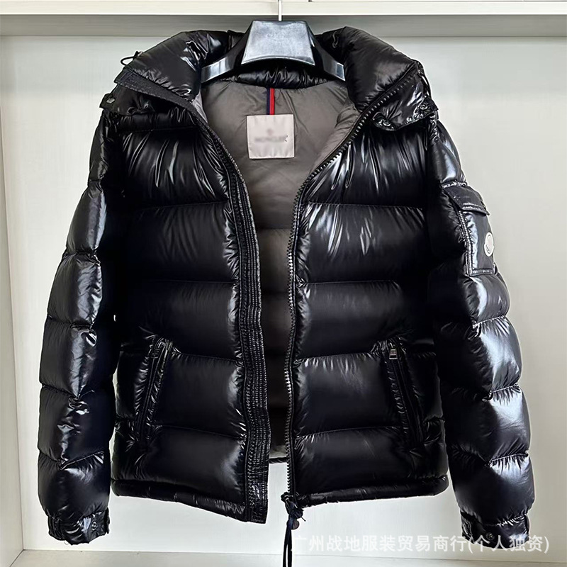 跨境高版本外贸M玛雅黑色经典羽绒服白鸭绒舒适保暖防寒连帽外套 68