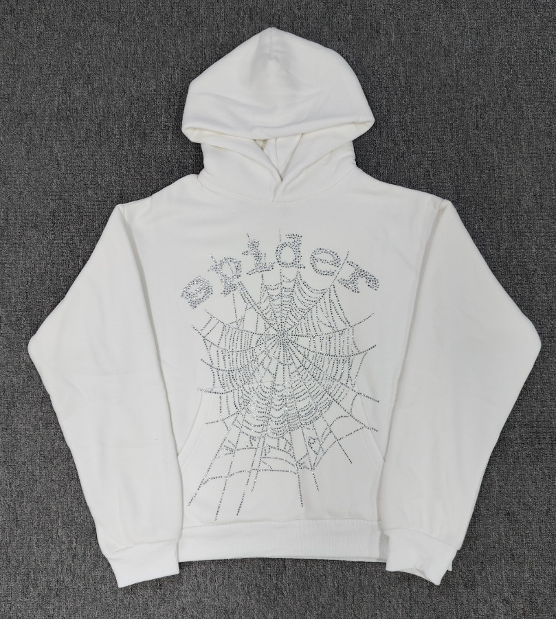 海外原版重磅450G加厚糕绒卫衣连帽衫男发泡印蜘蛛Sp5der hoodies 51