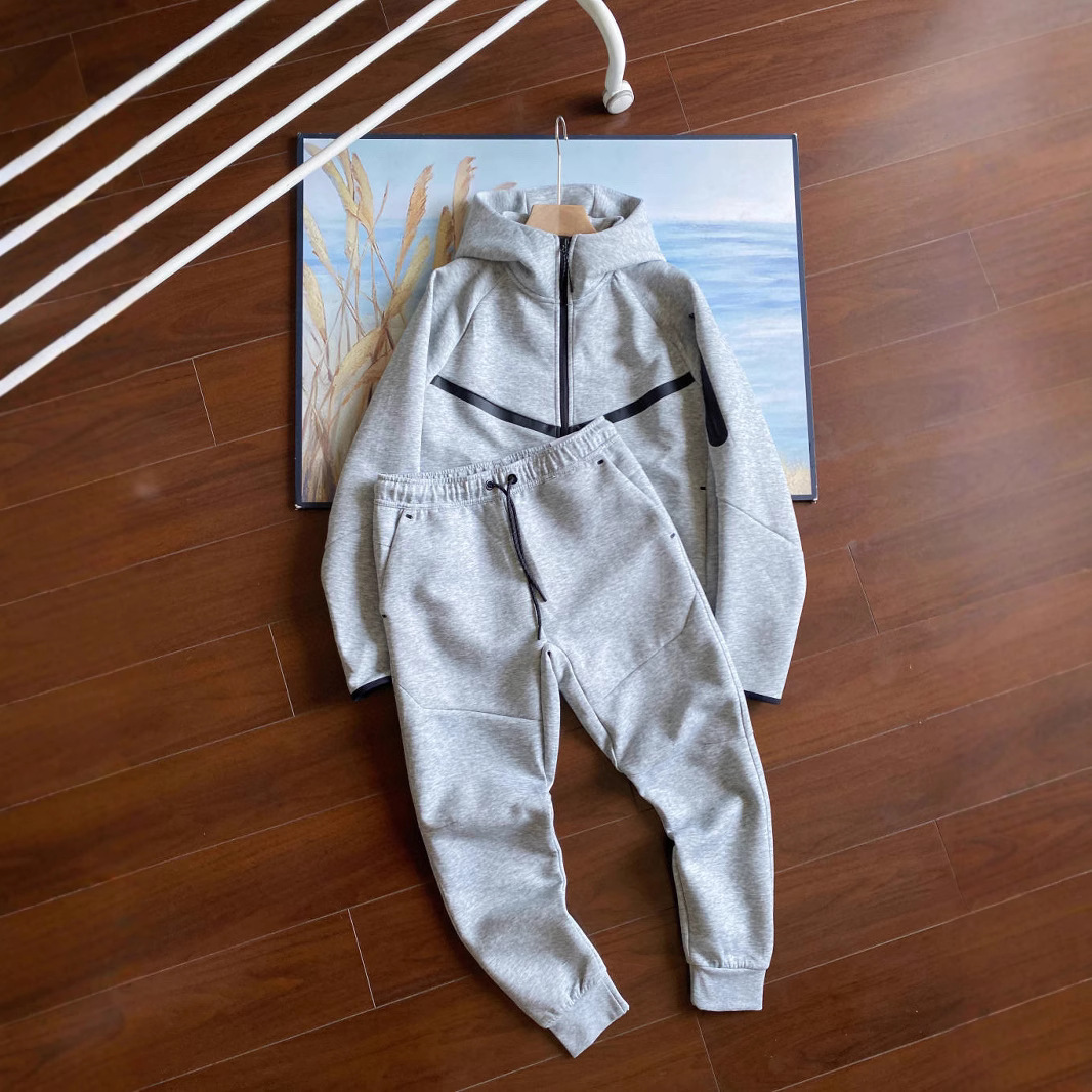 25春秋休闲运动压胶TECHFIEECE科技拉链套装外套卫裤950+496 4