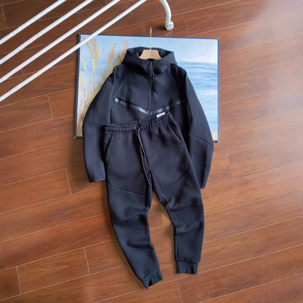 25春秋休闲运动压胶TECHFIEECE科技拉链套装外套卫裤950+496 3