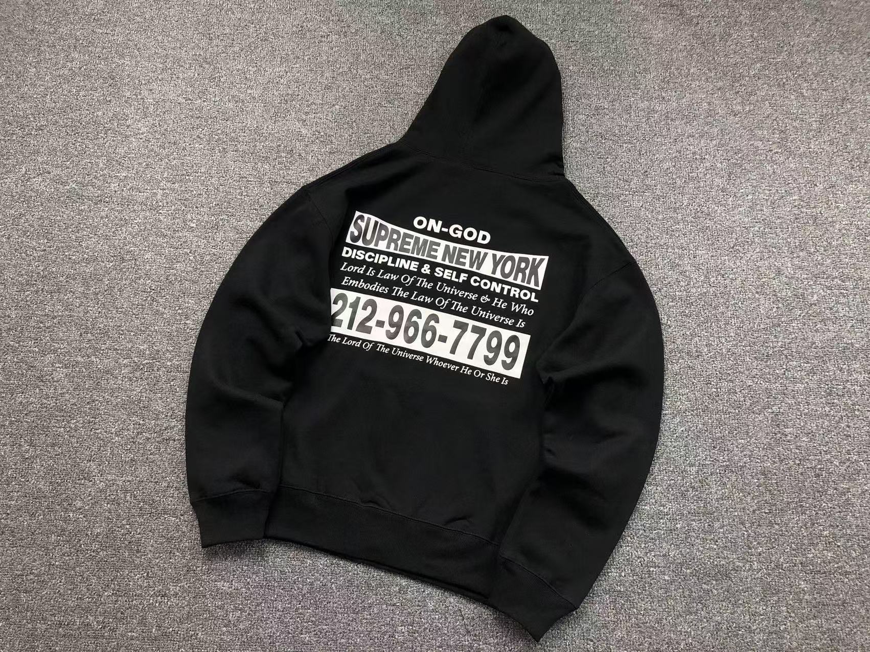 25FW SUPreme贴布BIG LOGO刺绣加绒重磅连帽卫衣男爆款秋冬款纯色 52