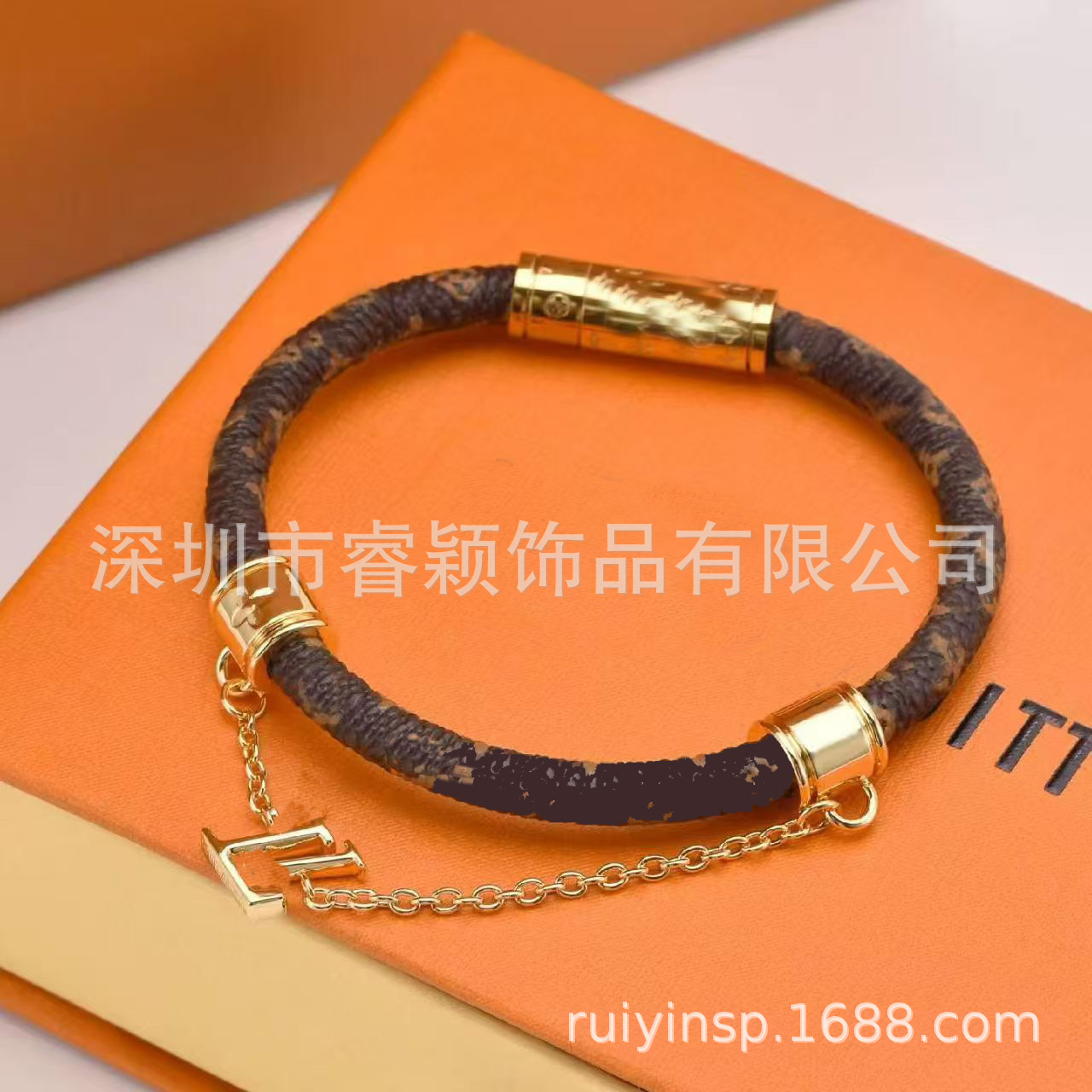 驴家手镯牛皮绳环系列几何型大牌同款中古拆皮独立包装亚马逊跨境 33