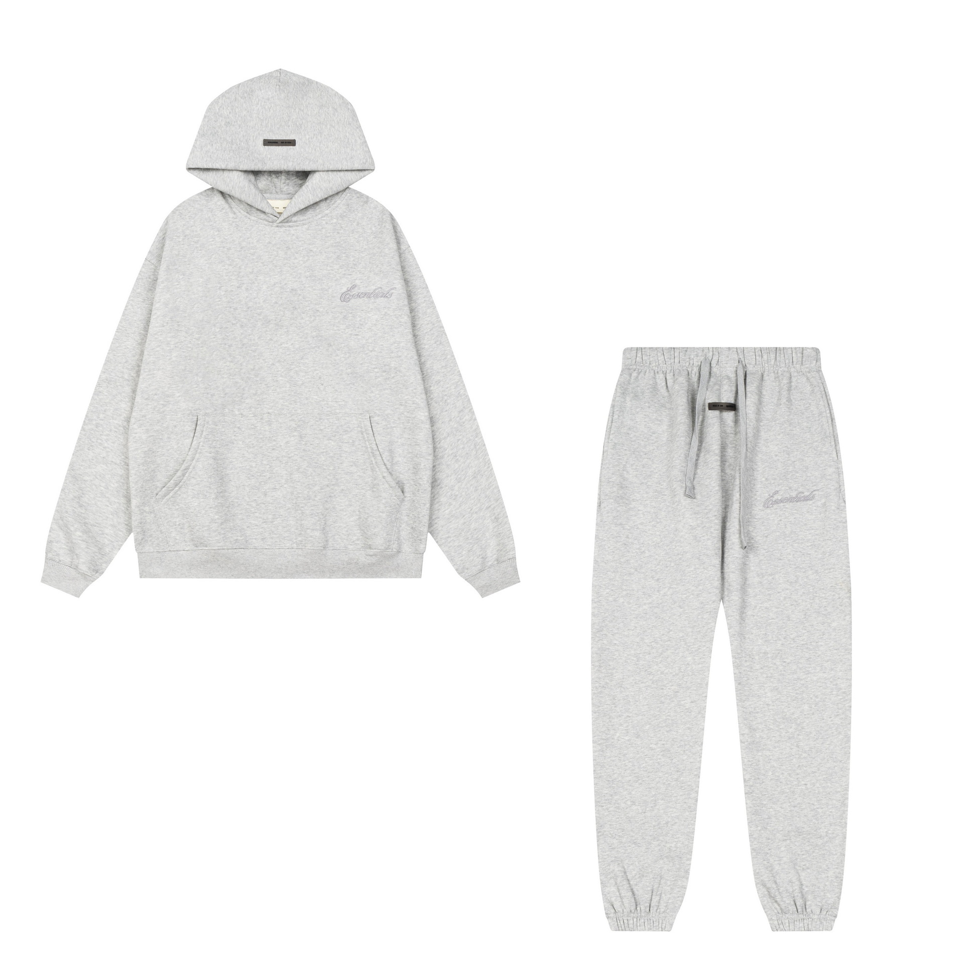 新款FEAR OF GOD ESSENTIALS植绒字母男女休闲宽松加绒连帽卫衣潮 64