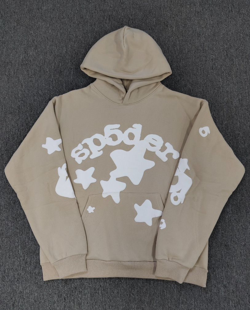 海外原版重磅450G加厚糕绒卫衣连帽衫男发泡印蜘蛛Sp5der hoodies 81