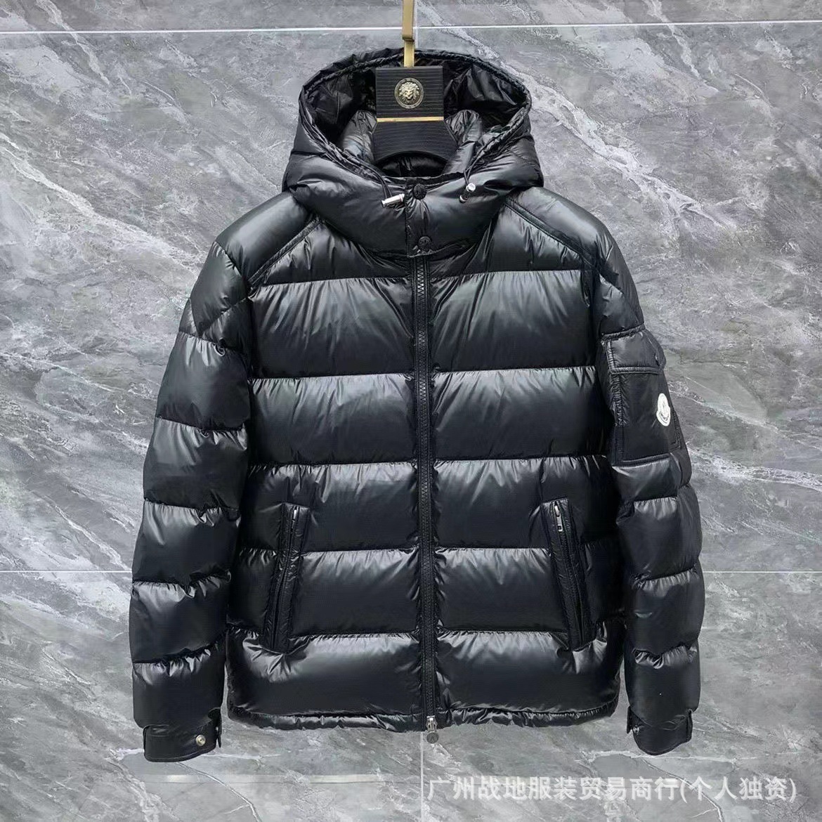 跨境高版本外贸M玛雅黑色经典羽绒服白鸭绒舒适保暖防寒连帽外套 3
