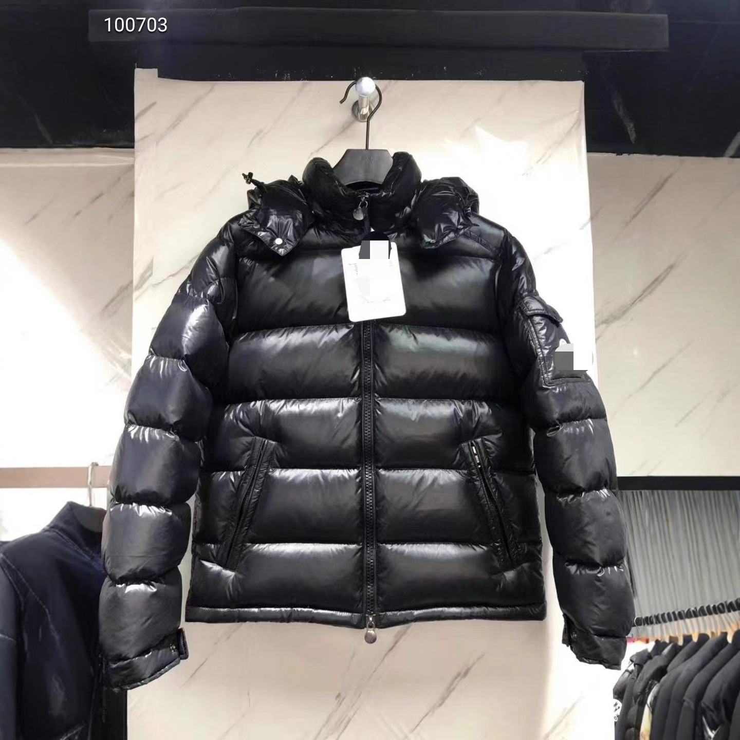 2024新款M家蒙家羽绒服女冬季maire加厚经典玛雅亮面高端鸭绒外套