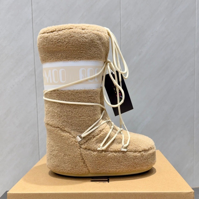 高定25ss秋冬新款月亮靴雪地靴系列内增高防滑保暖丑萌滑雪鞋短靴 55