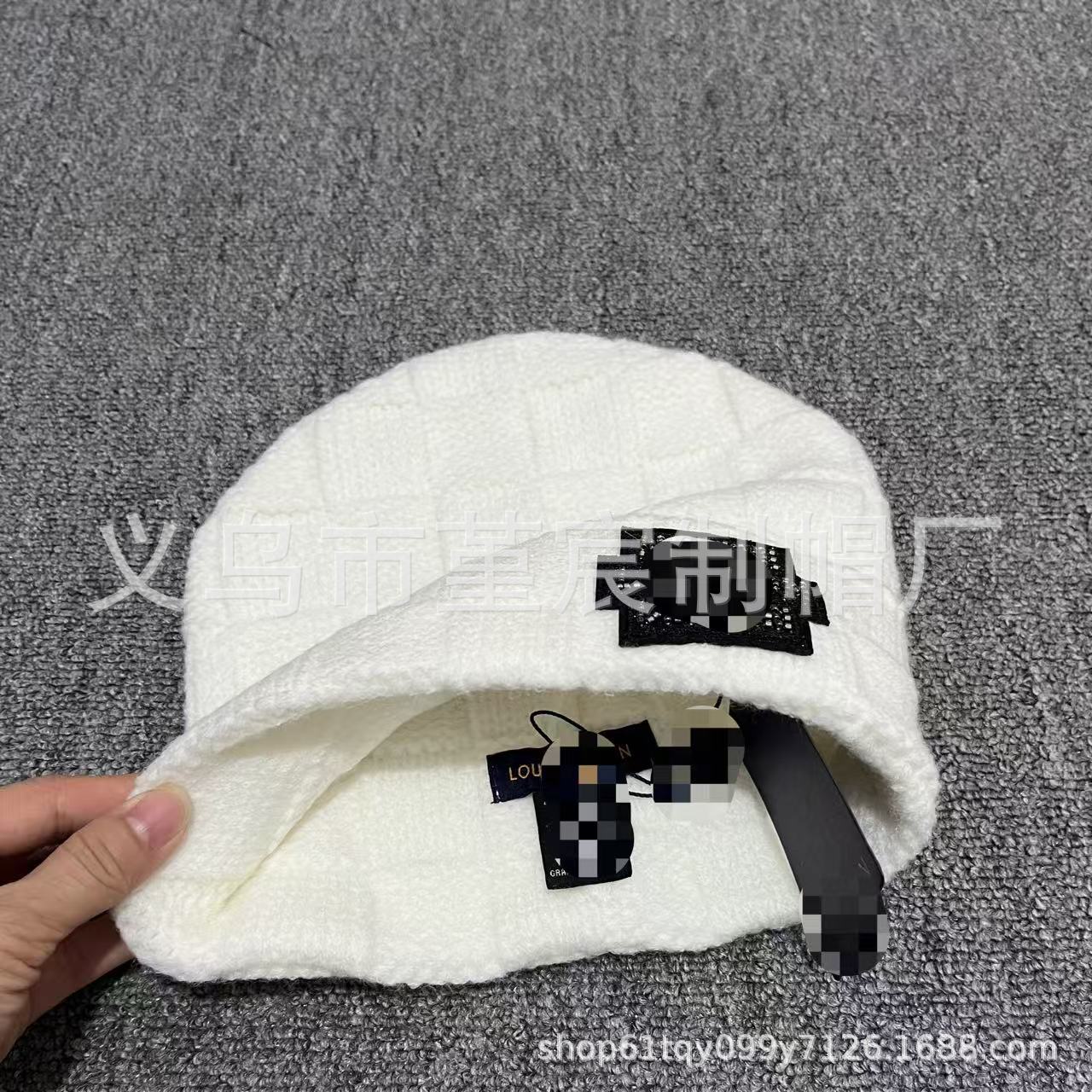 欧美跨境时尚图案针织帽韩版休闲百搭简约秋冬保暖户外防寒毛线帽 6