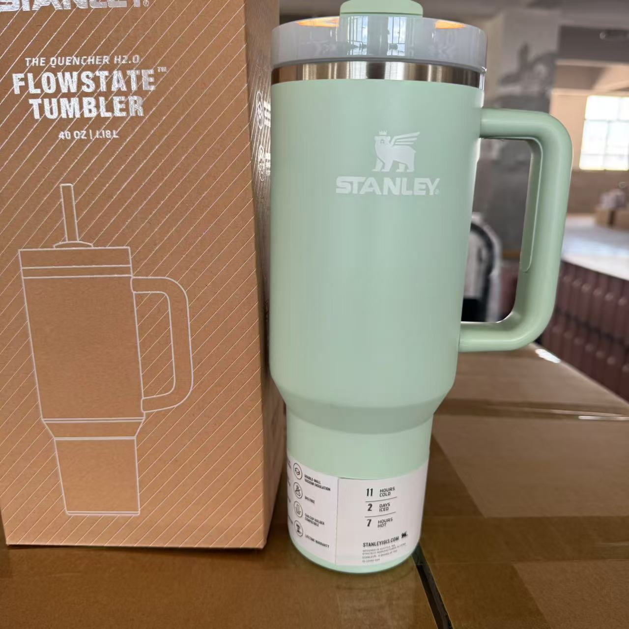 STANLEY海外原版不锈钢吸管杯美版大容量保温杯冷水杯子女冰霸杯 14