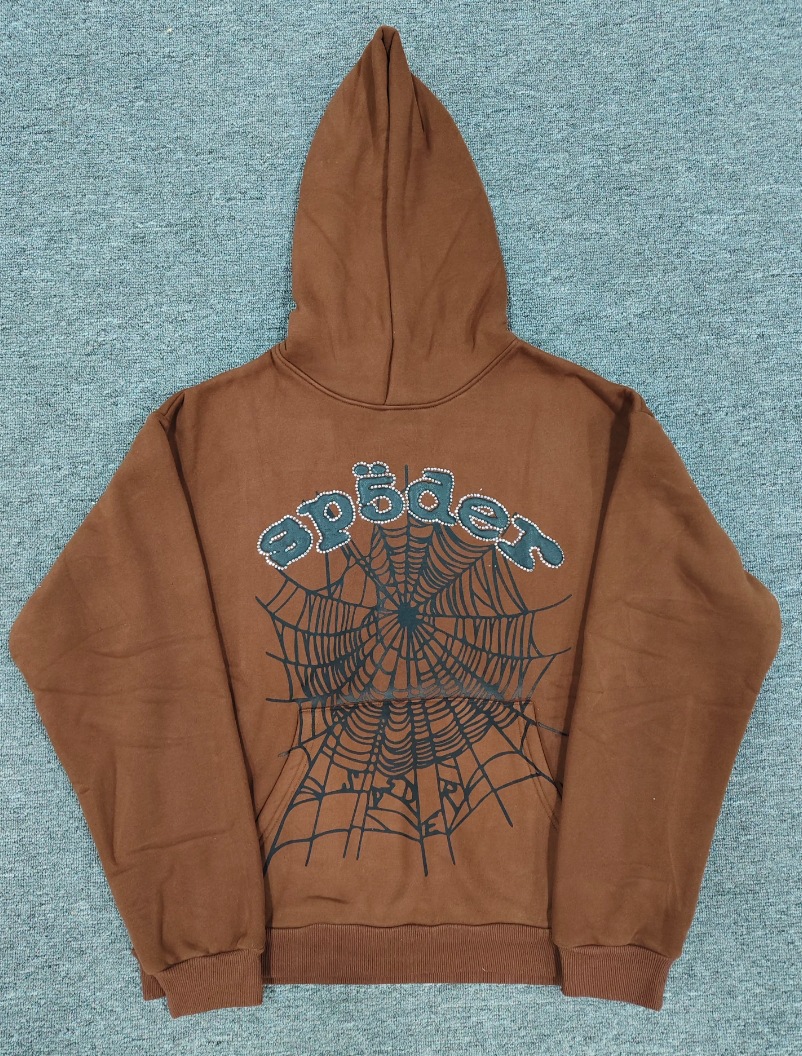 海外原版重磅450G加厚糕绒卫衣连帽衫男发泡印蜘蛛Sp5der hoodies 59