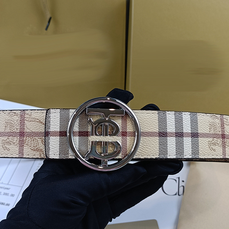 男女士平滑扣皮带双面压花内穿皮商务腰带潮流休闲百搭裤带 11