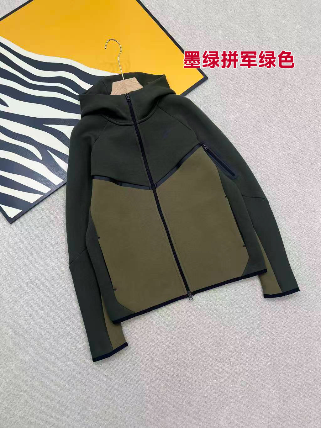 25春秋休闲运动压胶TECHFIEECE科技拉链套装外套卫裤950+496 26