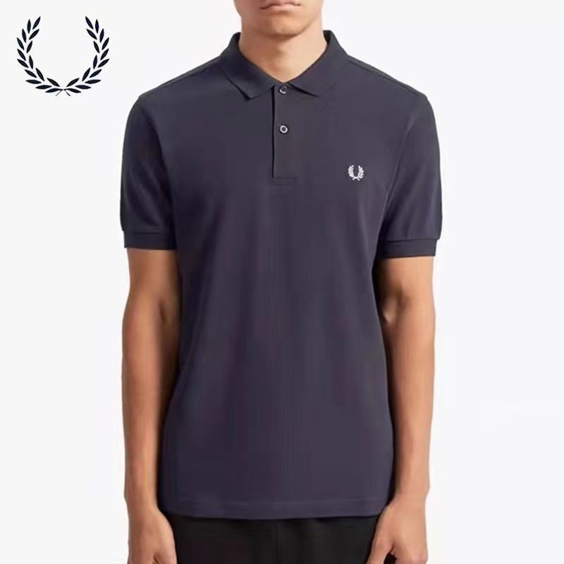 棉夏季麦穗polo衬衫休闲短袖男士包邮重磅刺绣翻领新款潮流透气 9