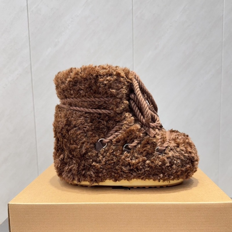 高定25ss秋冬新款月亮靴雪地靴系列内增高防滑保暖丑萌滑雪鞋短靴 6