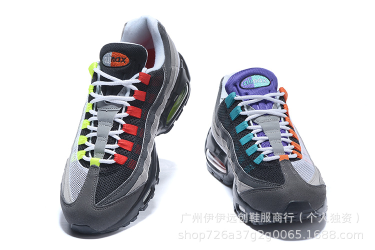 男式运动单鞋气垫减震户外休闲弹簧跑步鞋女鞋大码AIRMAX95跨境 35