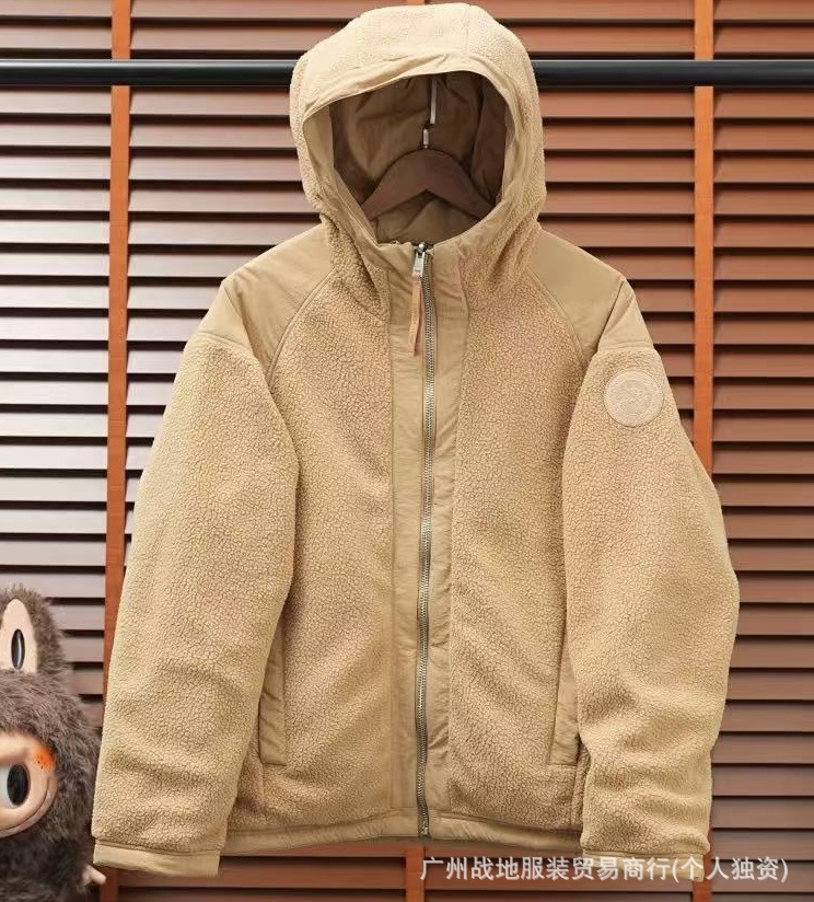 新款高端正确版大鹅大口袋男女情侣派克棉服连帽加厚保暖防风外套 30