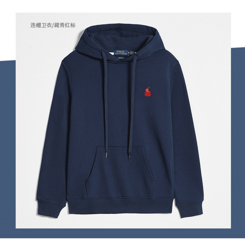 春秋款RL长袖卫衣男士休闲纯色刺绣小马标拉链套头开衫卫衣 8