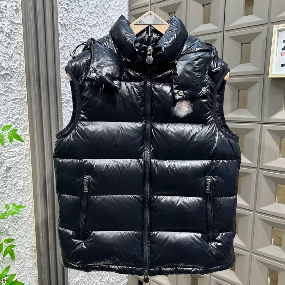 跨境高版本外贸M玛雅黑色经典羽绒服白鸭绒舒适保暖防寒连帽外套 65