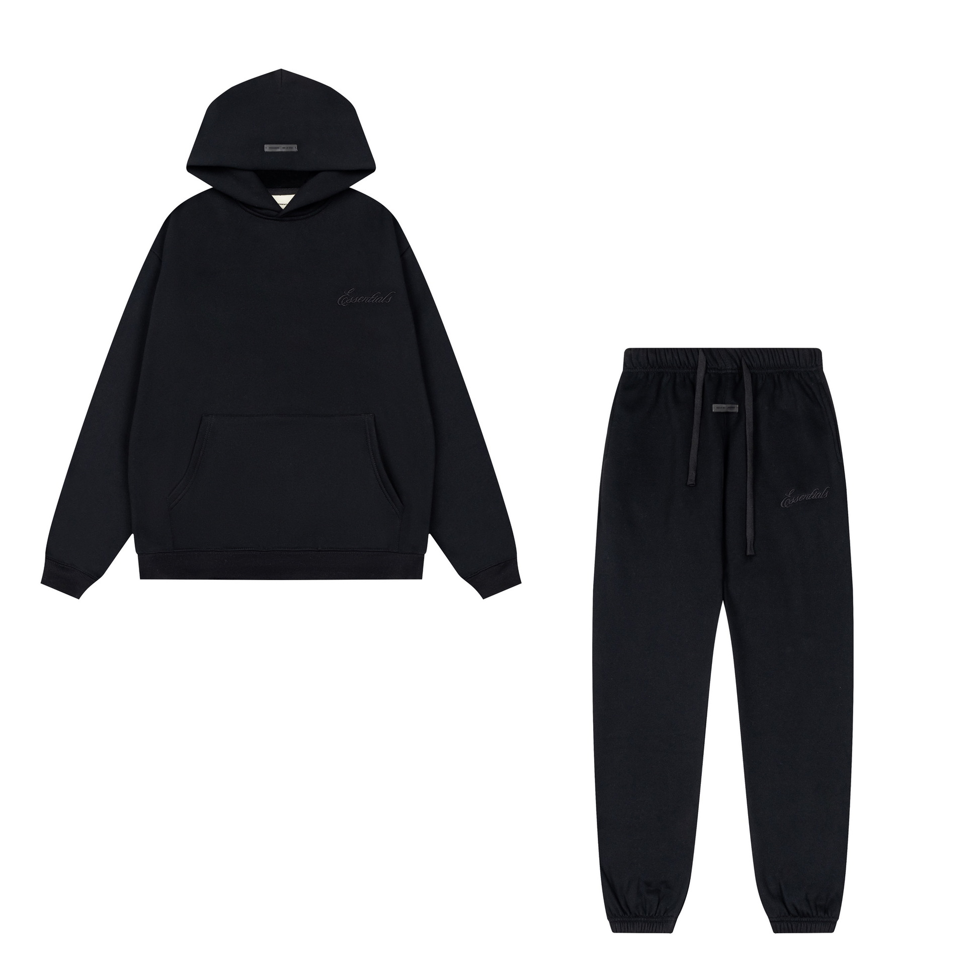 新款FEAR OF GOD ESSENTIALS植绒字母男女休闲宽松加绒连帽卫衣潮 35