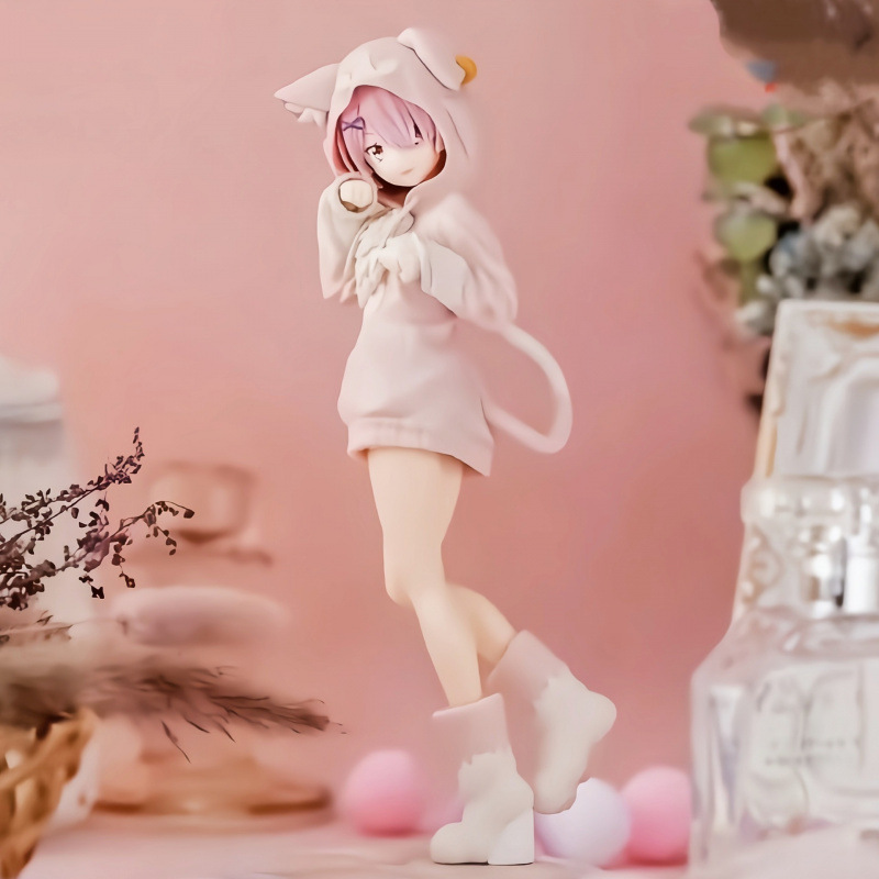 Re从零开始的异世界生活周边猫耳雷姆樱花蕾姆手办拉姆美少女摆件 17