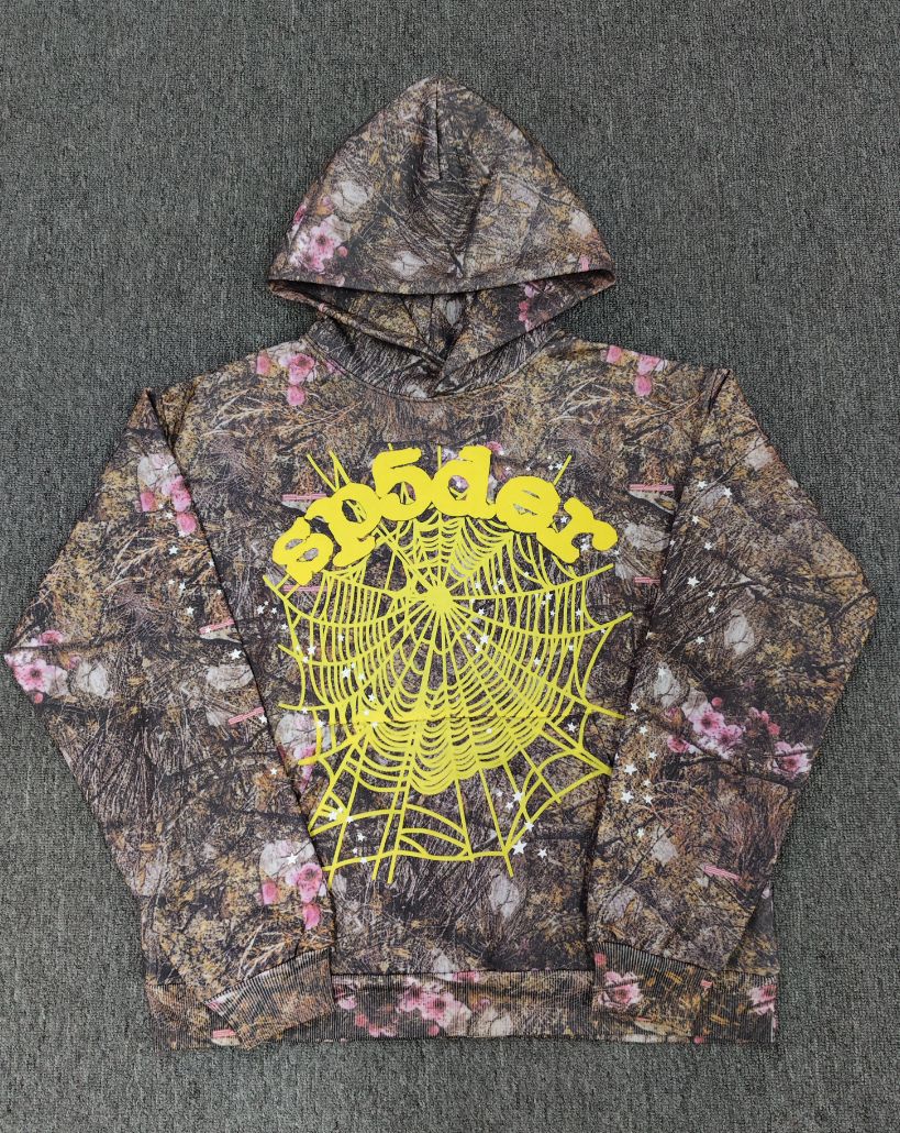 海外原版重磅450G加厚糕绒卫衣连帽衫男发泡印蜘蛛Sp5der hoodies 28