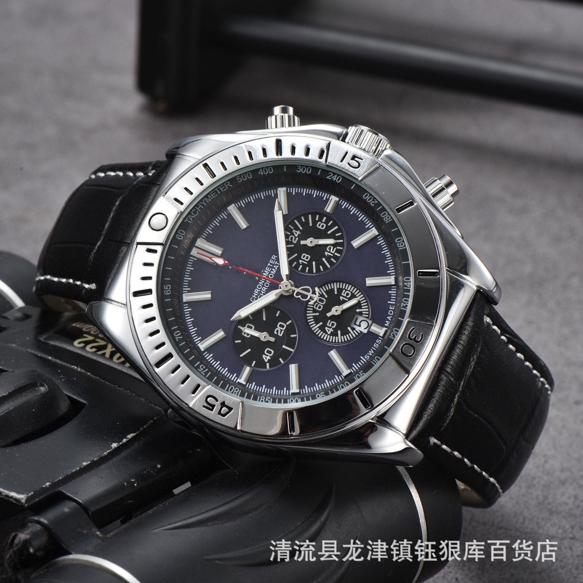 2023外贸热销男士钢带皮带BNL手表6针石英皮带手表厂家批发一件代 3