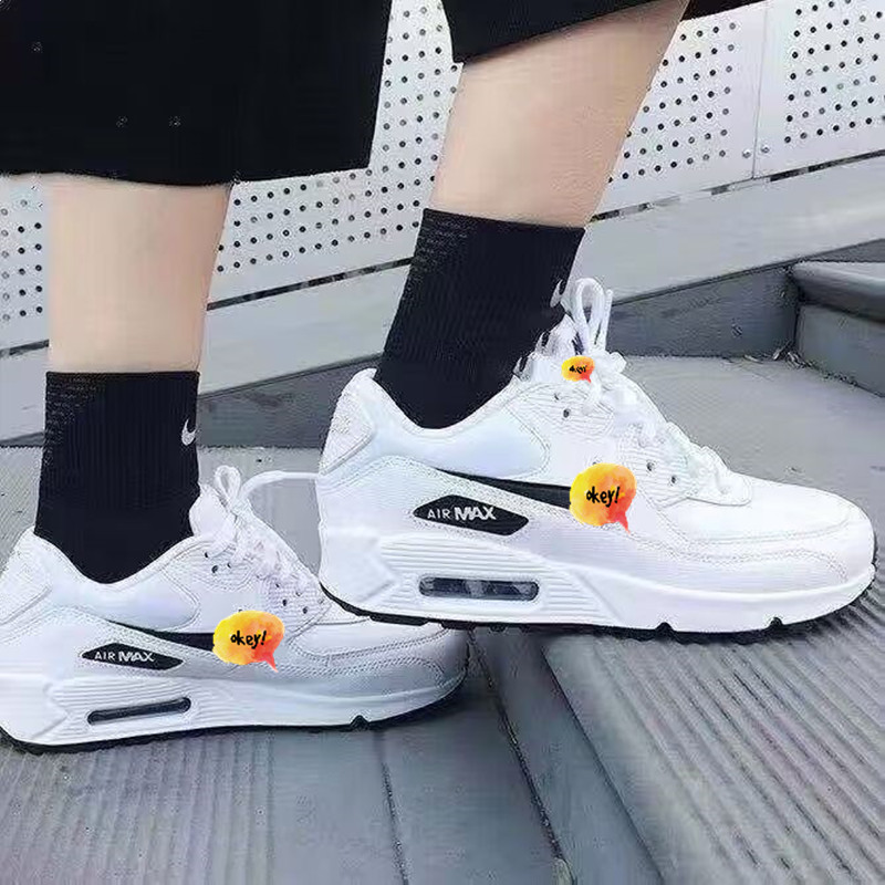 莆田鞋airMax90气垫鞋低帮原盒原标网面纯原版本运动鞋情侣款 4