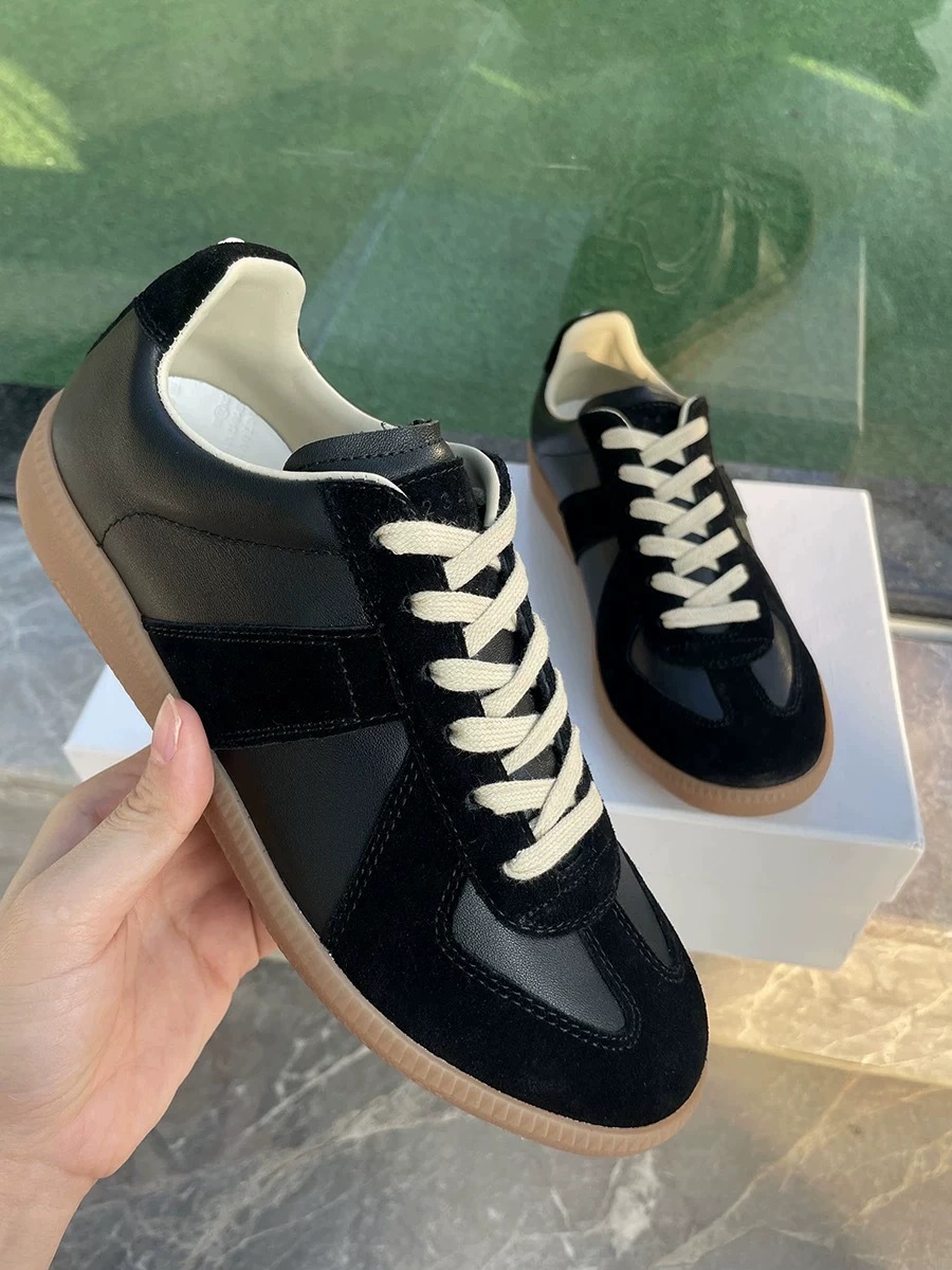 马吉拉M6德训鞋女真皮小白鞋百搭休闲板鞋情侣平底复古阿甘运动鞋 11