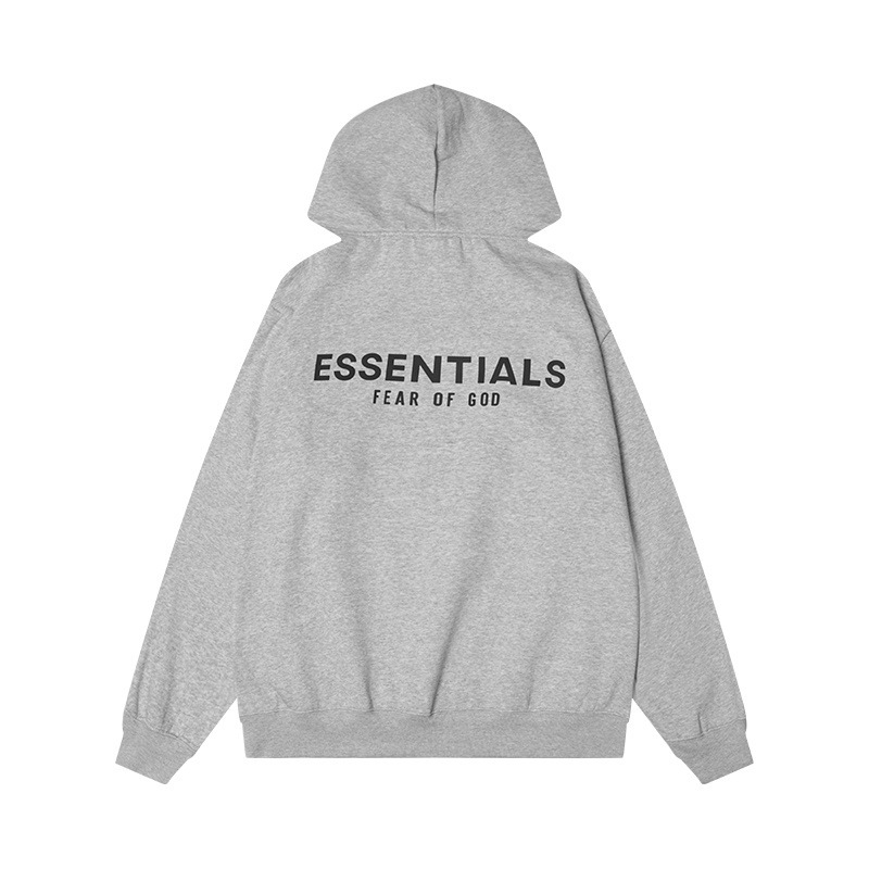 跨境美式FOG新款黑色字母ESSENTIAL套头连帽卫衣男女加绒高街帽衫 20