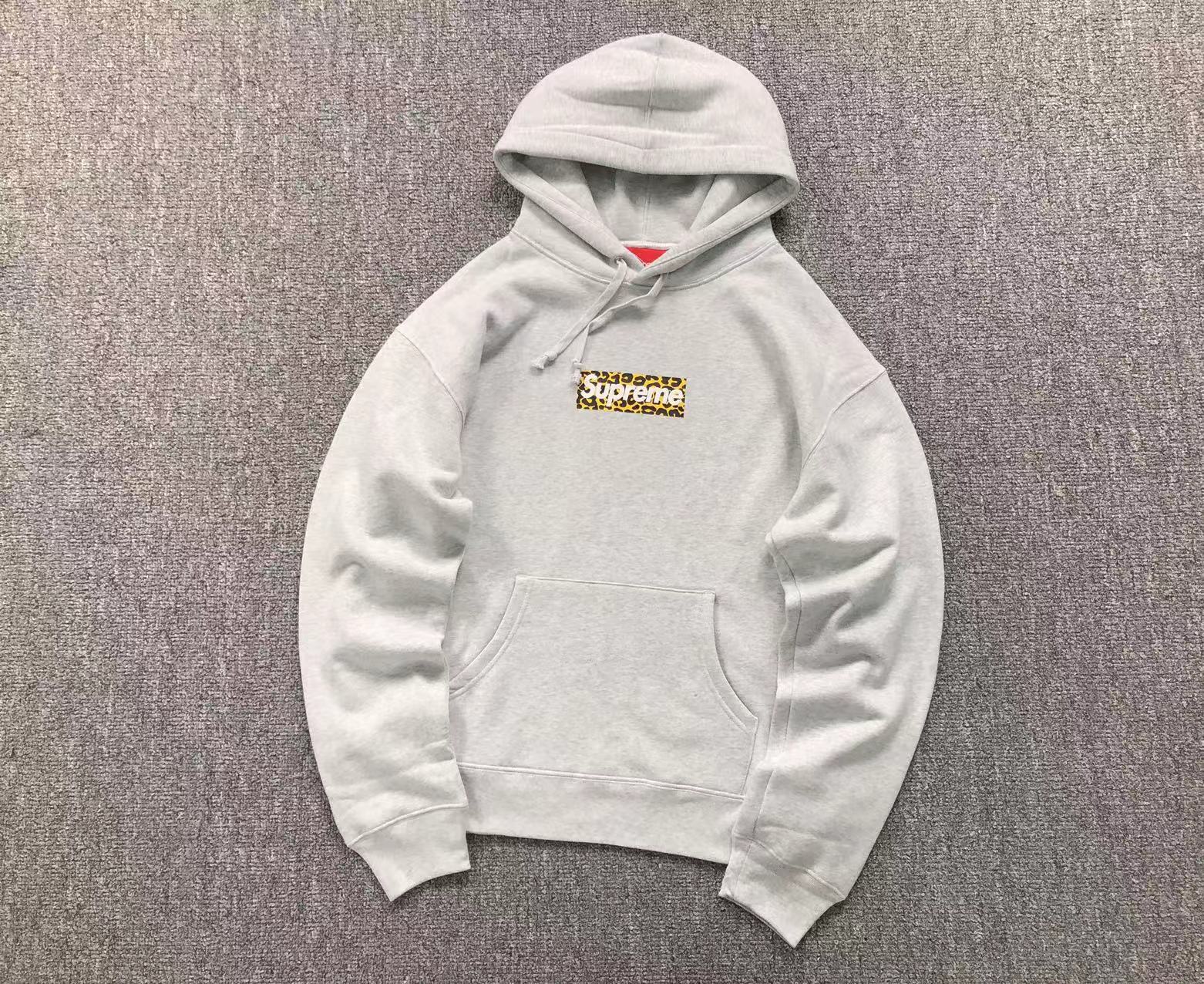 25FW SUPreme贴布BIG LOGO刺绣加绒重磅连帽卫衣男爆款秋冬款纯色 55