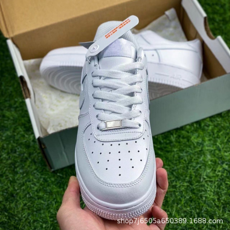 莆田鞋空军一号AF1高版本男女板鞋低帮小麦纯白纯黑force1小白鞋